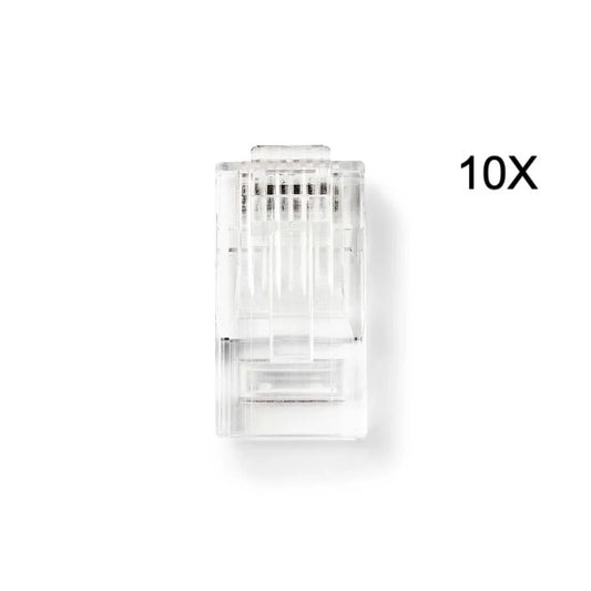 RJ45 Connector CAT6A UTP Set 10 stuks voor stugge aders