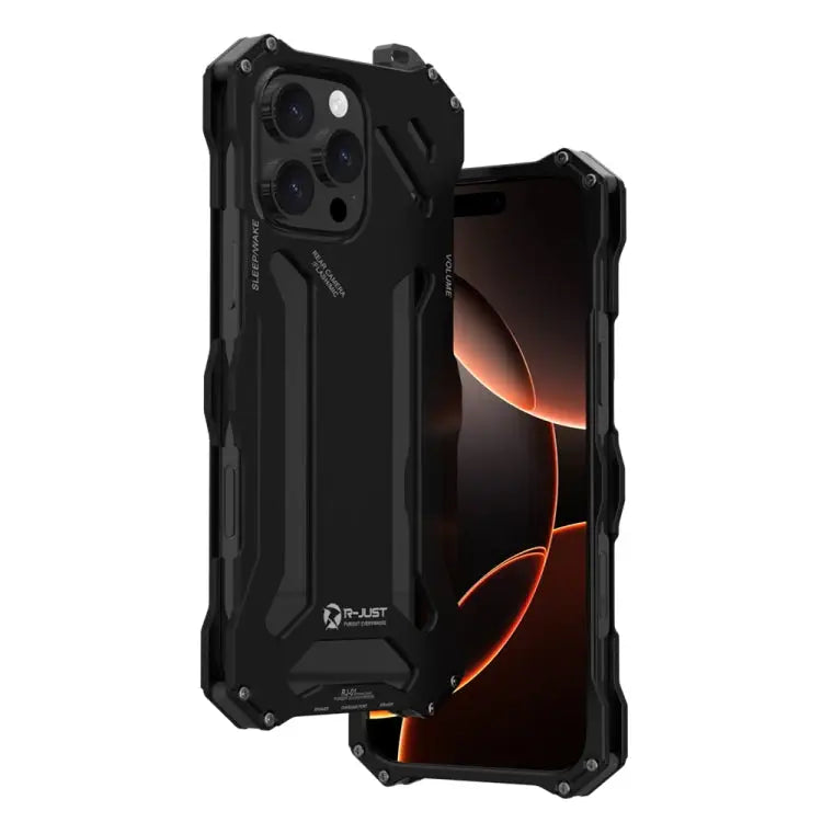 R-JUST RJ-17 schokbestendige, holle metalen telefoonhoes