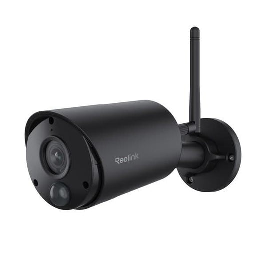 B320 Zwart, 3MP WiFi camera op batterij, AI technologie, 2-weg audio