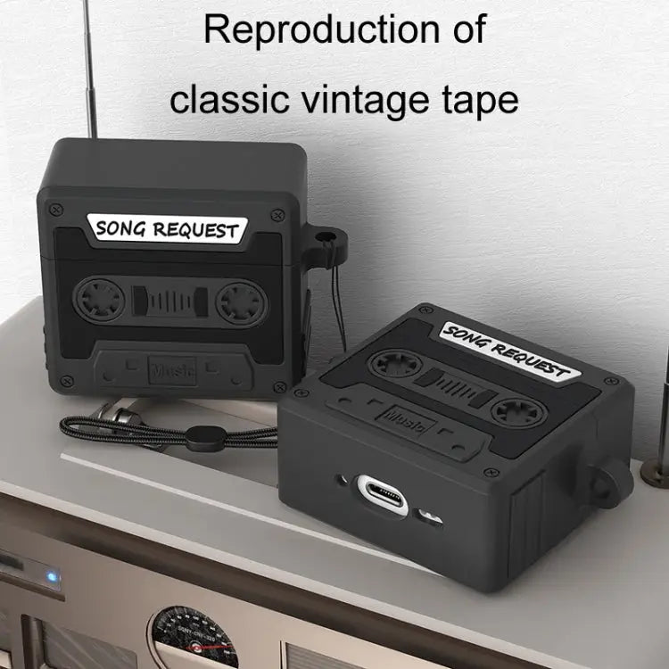 Retro siliconen oortelefoon beschermhoesje in tapevorm