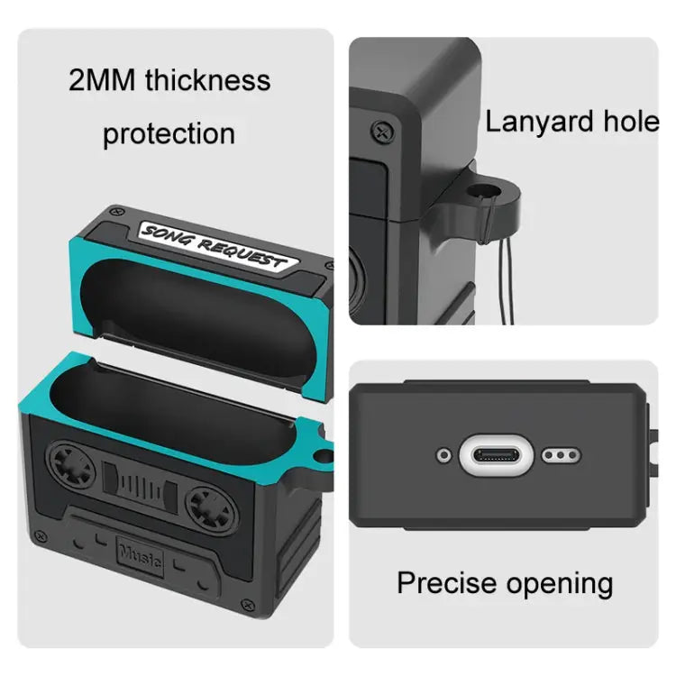 Retro siliconen oortelefoon beschermhoesje in tapevorm