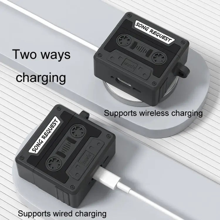 Retro siliconen oortelefoon beschermhoesje in tapevorm