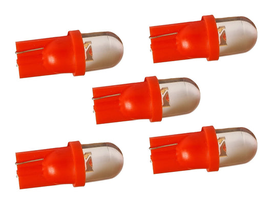 T10 autolamp 5 stuks | dashboardverlichting | rood | LED-12V gelijkstroom