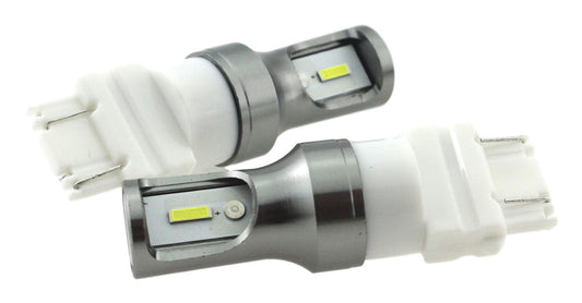 T25 3157 P27W-set | autoverlichting LED 2 stuks | 2-SMD daglichtwit 6000K - 839 Lumen | 12V gelijkstroom - 9,6 Watt