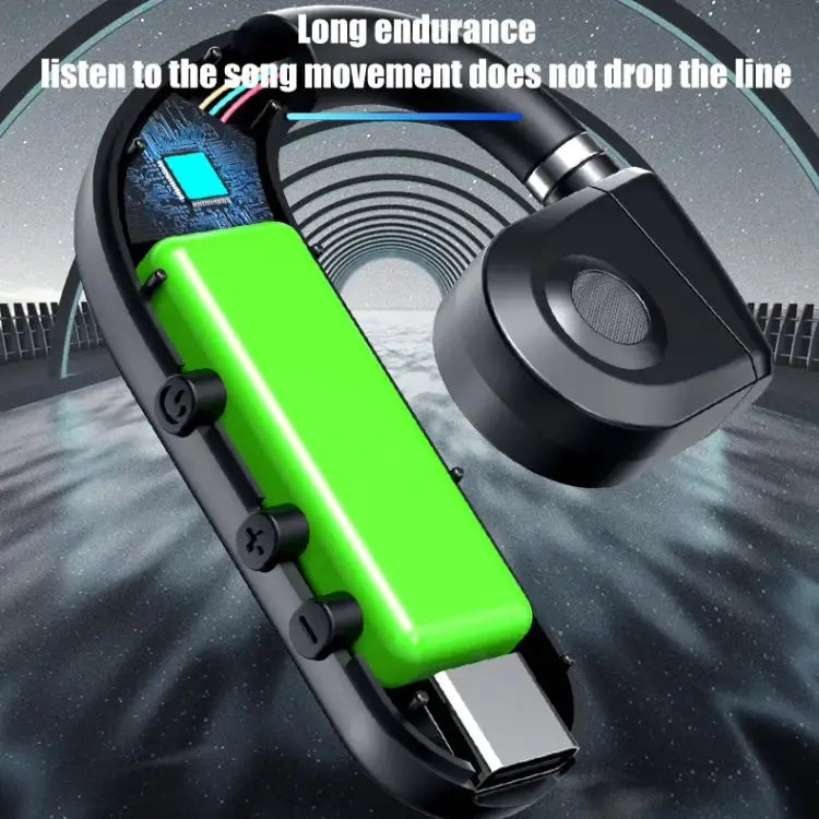 T50 Bluetooth 5.3 Wireless Headphone Single Ear Digital Display Stereo Earbuds, Color Boxed