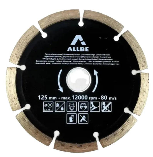 Top-Tools.nl Diamantschijf 125mm Gesegmenteerd – Beton &amp; Straatstenen