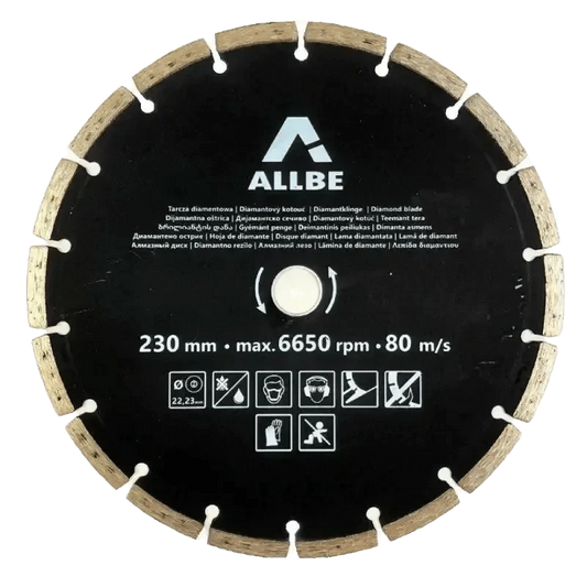 Top-Tools.nl Diamantschijf 230mm Gesegmenteerd – Beton &amp; Straatstenen