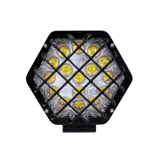 Verstraler LED 48W - werklicht HEX~2300 Lumen - 12V &amp; 24V DC | daglichtwit 6500K | IP67
