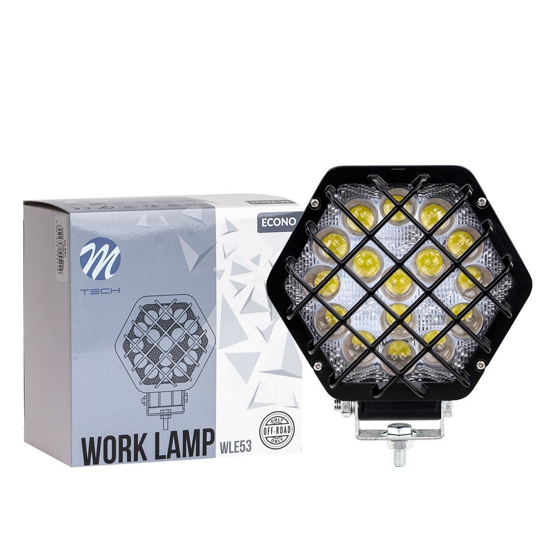 Verstraler LED 48W - werklicht HEX~2300 Lumen - 12V &amp; 24V DC | daglichtwit 6500K | IP67