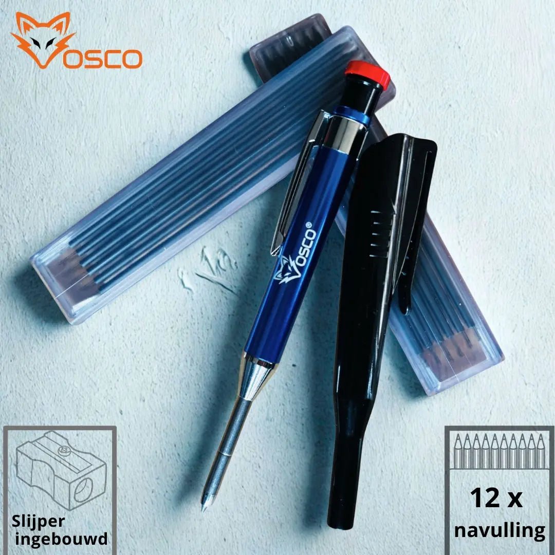Vosco markeerstiftpotlood navulbaar incl. 12x vullingen