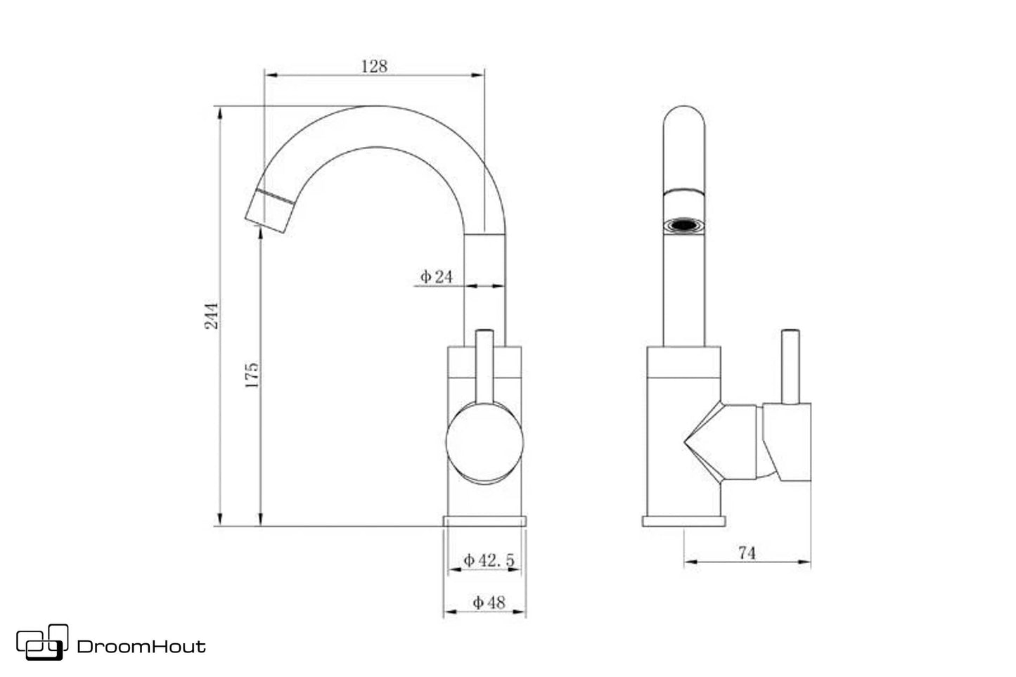 Wastafelmengkraan RVS