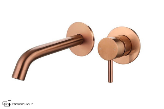 Wastafelmengkraan inbouw brons