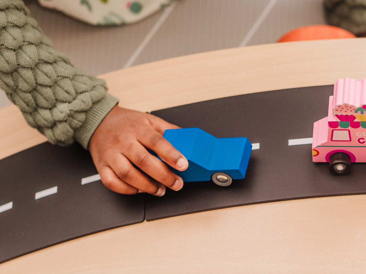 Heen en weer auto Blauw